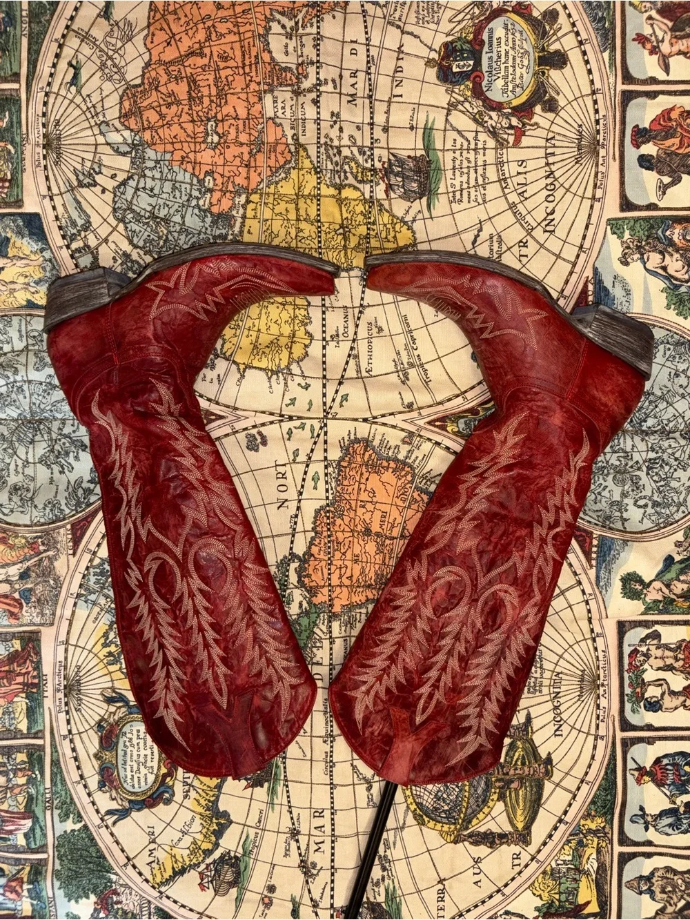 Old Gringo Red Leather Over-the-Knee Western Boots
